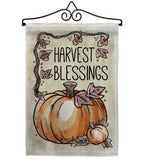 Harvest Blessings - Thanksgiving Fall Vertical Impressions Decorative Flags HG113053 Made In USA