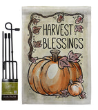 Harvest Blessings - Thanksgiving Fall Vertical Impressions Decorative Flags HG113053 Made In USA