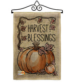 Harvest Blessings - Thanksgiving Fall Vertical Impressions Decorative Flags HG113053 Made In USA