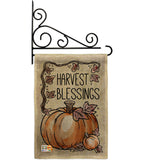 Harvest Blessings - Thanksgiving Fall Vertical Impressions Decorative Flags HG113053 Made In USA