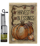 Harvest Blessings - Thanksgiving Fall Vertical Impressions Decorative Flags HG113053 Made In USA