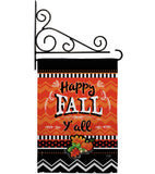 Happy Fall - Thanksgiving Fall Vertical Impressions Decorative Flags HG113055 Made In USA