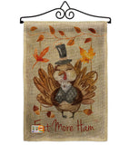 Eat More - Thanksgiving Fall Vertical Impressions Decorative Flags HG113056 Made In USA