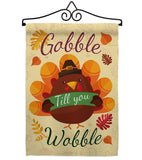 Gobble Till you Wabble - Thanksgiving Fall Vertical Impressions Decorative Flags HG113063 Made In USA