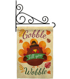 Gobble Till you Wabble - Thanksgiving Fall Vertical Impressions Decorative Flags HG113063 Made In USA