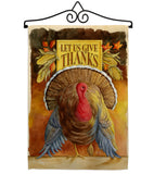 Let Us Give Thanks - Thanksgiving Fall Vertical Impressions Decorative Flags HG113066 Made In USA