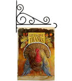 Let Us Give Thanks - Thanksgiving Fall Vertical Impressions Decorative Flags HG113066 Made In USA
