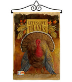 Let Us Give Thanks - Thanksgiving Fall Vertical Impressions Decorative Flags HG113066 Made In USA