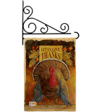 Let Us Give Thanks - Thanksgiving Fall Vertical Impressions Decorative Flags HG113066 Made In USA