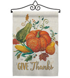 Suzani Give Thanks - Thanksgiving Fall Vertical Impressions Decorative Flags HG113072 Made In USA