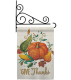 Suzani Give Thanks - Thanksgiving Fall Vertical Impressions Decorative Flags HG113072 Made In USA