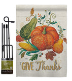 Suzani Give Thanks - Thanksgiving Fall Vertical Impressions Decorative Flags HG113072 Made In USA