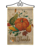 Suzani Give Thanks - Thanksgiving Fall Vertical Impressions Decorative Flags HG113072 Made In USA