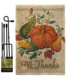 Suzani Give Thanks - Thanksgiving Fall Vertical Impressions Decorative Flags HG113072 Made In USA