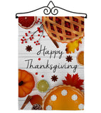 Thanksgiving Pies - Thanksgiving Fall Vertical Impressions Decorative Flags HG113086 Made In USA