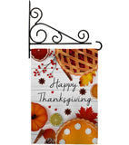 Thanksgiving Pies - Thanksgiving Fall Vertical Impressions Decorative Flags HG113086 Made In USA