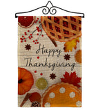 Thanksgiving Pies - Thanksgiving Fall Vertical Impressions Decorative Flags HG113086 Made In USA