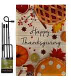 Thanksgiving Pies - Thanksgiving Fall Vertical Impressions Decorative Flags HG113086 Made In USA