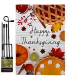 Thanksgiving Pies - Thanksgiving Fall Vertical Impressions Decorative Flags HG113086 Made In USA