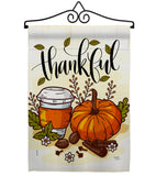 Thankful - Thanksgiving Fall Vertical Impressions Decorative Flags HG113107 Made In USA