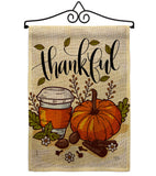 Thankful - Thanksgiving Fall Vertical Impressions Decorative Flags HG113107 Made In USA