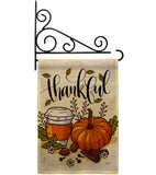 Thankful - Thanksgiving Fall Vertical Impressions Decorative Flags HG113107 Made In USA