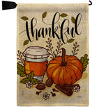 Thankful - Thanksgiving Fall Vertical Impressions Decorative Flags HG113107 Made In USA