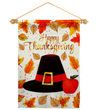 Capotain Thanksgiving - Thanksgiving Fall Vertical Impressions Decorative Flags HG113109 Made In USA