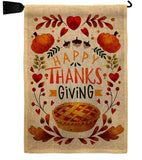 Thankful Giving - Thanksgiving Fall Vertical Impressions Decorative Flags HG113110 Made In USA