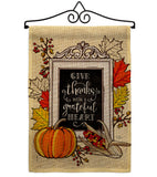 Grateful Heart - Thanksgiving Fall Vertical Impressions Decorative Flags HG113113 Made In USA