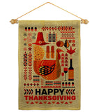 Ready For Thanksgiving - Thanksgiving Fall Vertical Impressions Decorative Flags HG120006 Made In USA