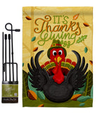 It's Thanks Turkey - Thanksgiving Fall Vertical Impressions Decorative Flags HG120014 Made In USA