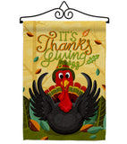 It's Thanks Turkey - Thanksgiving Fall Vertical Impressions Decorative Flags HG120014 Made In USA