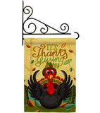 It's Thanks Turkey - Thanksgiving Fall Vertical Impressions Decorative Flags HG120014 Made In USA