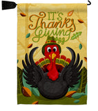 It's Thanks Turkey - Thanksgiving Fall Vertical Impressions Decorative Flags HG120014 Made In USA