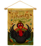 It's Thanks Turkey - Thanksgiving Fall Vertical Impressions Decorative Flags HG120014 Made In USA