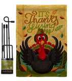 It's Thanks Turkey - Thanksgiving Fall Vertical Impressions Decorative Flags HG120014 Made In USA