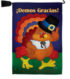 ¡Demos Gracias! - Thanksgiving Fall Vertical Impressions Decorative Flags HG120027 Made In USA