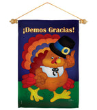 ¡Demos Gracias! - Thanksgiving Fall Vertical Impressions Decorative Flags HG120027 Made In USA