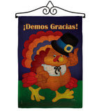 ¡Demos Gracias! - Thanksgiving Fall Vertical Impressions Decorative Flags HG120027 Made In USA