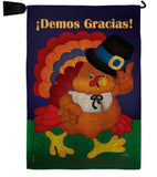 ¡Demos Gracias! - Thanksgiving Fall Vertical Impressions Decorative Flags HG120027 Made In USA