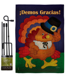 ¡Demos Gracias! - Thanksgiving Fall Vertical Impressions Decorative Flags HG120027 Made In USA