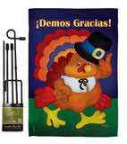 ¡Demos Gracias! - Thanksgiving Fall Vertical Impressions Decorative Flags HG120027 Made In USA