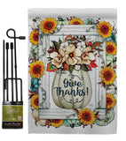 Pumpkins Wreath - Thanksgiving Fall Vertical Impressions Decorative Flags HG120275 Made In USA