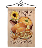 Happy Thanksgiving Feast - Thanksgiving Fall Vertical Impressions Decorative Flags HG137076 Made In USA