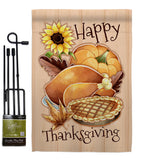 Happy Thanksgiving Feast - Thanksgiving Fall Vertical Impressions Decorative Flags HG137076 Made In USA