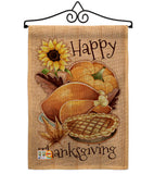 Happy Thanksgiving Feast - Thanksgiving Fall Vertical Impressions Decorative Flags HG137076 Made In USA