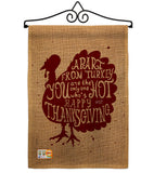 A Part From Turkey - Thanksgiving Fall Vertical Impressions Decorative Flags HG137118 Made In USA