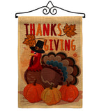 Thanksgiving Turkey - Thanksgiving Fall Vertical Impressions Decorative Flags HG137239 Made In USA