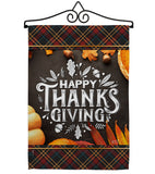 Happy Thanks Giving - Thanksgiving Fall Vertical Impressions Decorative Flags HG137264 Made In USA